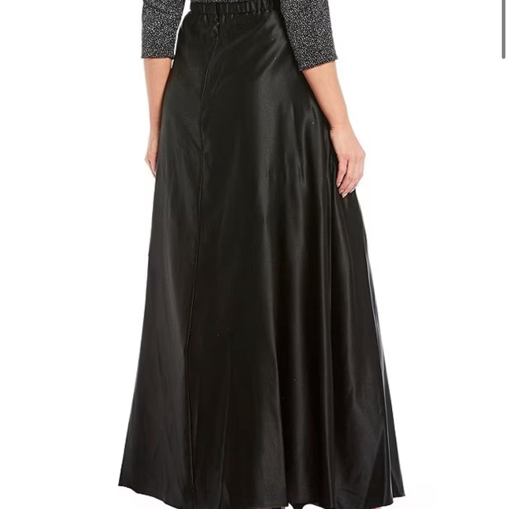 Alex Evenings Plus Size Satin Inverted Pleat Ball Gown Skirt - Picture 7 of 16